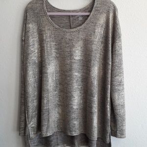 Lane Bryant Washed Gold Metallic Top